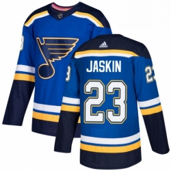 Mens Adidas St Louis Blues 23 Dmitrij Jaskin Authentic Royal Blue Home NHL Jersey 