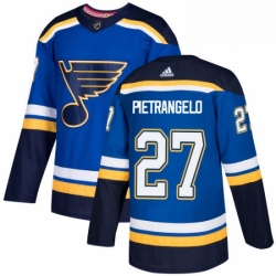 Mens Adidas St Louis Blues 27 Alex Pietrangelo Authentic Royal Blue Home NHL Jersey 