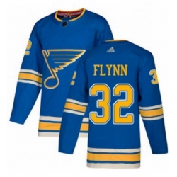 Mens Adidas St Louis Blues 32 Brian Flynn Authentic Navy Blue Alternate NHL Jersey 