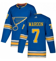 Mens Adidas St Louis Blues 7 Patrick Maroon Authentic Navy Blue Alternate NHL Jersey 