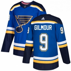 Mens Adidas St Louis Blues 9 Doug Gilmour Premier Royal Blue Home NHL Jersey 