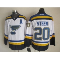NHL St. Louis Blues #20 Alexander Steen blue-white jerseys