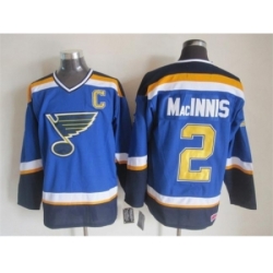 NHL St.Louis Blues #2 MacINNIS blue jerseys