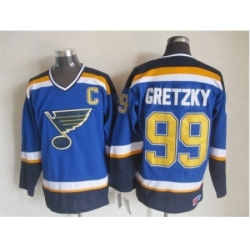 NHL St.Louis Blues #99 Gretzky blue jerseys