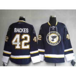 St. Louis Blues 42 BACKES Third Jersey