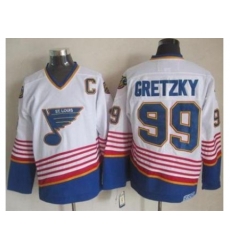 St. Louis Blues #99 Wayne Gretzky White CCM Throwback Stitched NHL Jersey