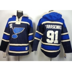 St.Louis Blues 91 Vladimir Tarasenko Blue Lace-Up NHL Hoodie