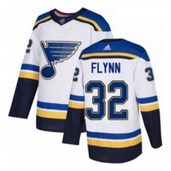 Youth Adidas St Louis Blues 32 Brian Flynn Authentic White Away NHL Jersey 