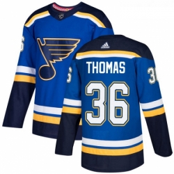 Youth Adidas St Louis Blues 36 Robert Thomas Authentic Royal Blue Home NHL Jersey 