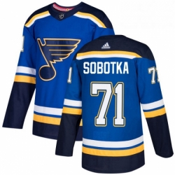 Youth Adidas St Louis Blues 71 Vladimir Sobotka Premier Royal Blue Home NHL Jersey 