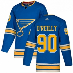 Youth Adidas St Louis Blues 90 Ryan OReilly Authentic Navy Blue Alternate NHL Jerse