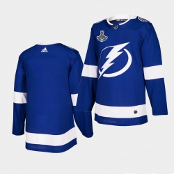 Adidas Lightning Blue Home Authentic 2021 Stanley Cup Champions Jersey