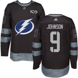 Lightning #9 Tyler Johnson Black 1917 2017 100th Anniversary Stitched NHL Jersey