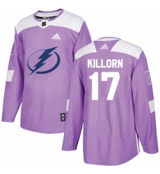 Mens Adidas Tampa Bay Lightning 17 Alex Killorn Authentic Purple Fights Cancer Practice NHL Jersey 