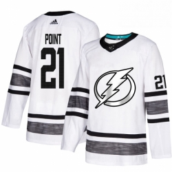 Mens Adidas Tampa Bay Lightning 21 Brayden Point White 2019 All Star Game Parley Authentic Stitched NHL Jersey 