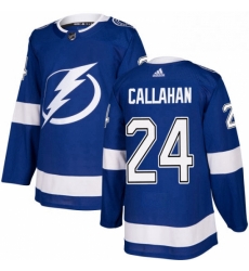 Mens Adidas Tampa Bay Lightning 24 Ryan Callahan Authentic Royal Blue Home NHL Jersey 