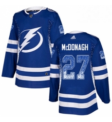 Mens Adidas Tampa Bay Lightning 27 Ryan McDonagh Authentic Blue Drift Fashion NHL Jersey 