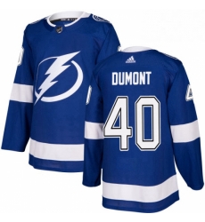 Mens Adidas Tampa Bay Lightning 40 Gabriel Dumont Premier Royal Blue Home NHL Jersey 
