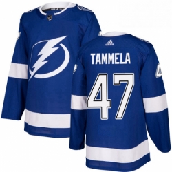 Mens Adidas Tampa Bay Lightning 47 Jonne Tammela Premier Royal Blue Home NHL Jersey 