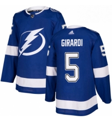 Mens Adidas Tampa Bay Lightning 5 Dan Girardi Premier Royal Blue Home NHL Jersey 