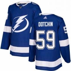 Mens Adidas Tampa Bay Lightning 59 Jake Dotchin Authentic Royal Blue Home NHL Jersey 