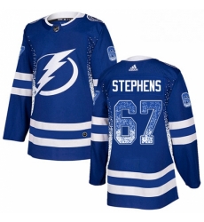 Mens Adidas Tampa Bay Lightning 67 Mitchell Stephens Authentic Blue Drift Fashion NHL Jersey 