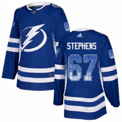 Mens Adidas Tampa Bay Lightning 67 Mitchell Stephens Authentic Blue Drift Fashion NHL Jersey 