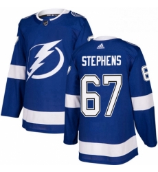 Mens Adidas Tampa Bay Lightning 67 Mitchell Stephens Authentic Royal Blue Home NHL Jersey 