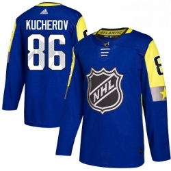 Mens Adidas Tampa Bay Lightning 86 Nikita Kucherov Authentic Royal Blue 2018 All Star Atlantic Division NHL Jersey 
