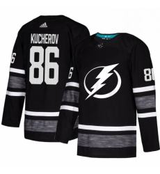 Mens Adidas Tampa Bay Lightning 86 Nikita Kucherov Black 2019 All Star Game Parley Authentic Stitched NHL Jersey 