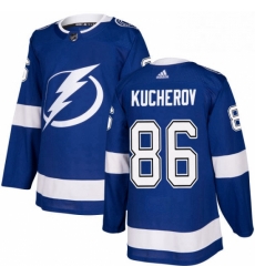 Mens Adidas Tampa Bay Lightning 86 Nikita Kucherov Premier Royal Blue Home NHL Jersey 