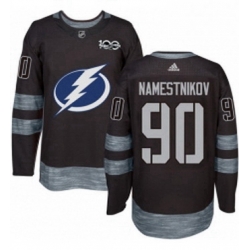 Mens Adidas Tampa Bay Lightning 90 Vladislav Namestnikov Authentic Black 1917 2017 100th Anniversary NHL Jersey 