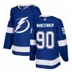 Mens Adidas Tampa Bay Lightning 90 Vladislav Namestnikov Authentic Royal Blue Home NHL Jersey 