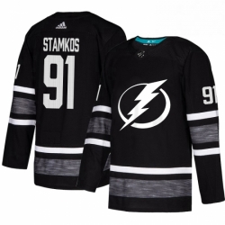 Mens Adidas Tampa Bay Lightning 91 Steven Stamkos Black 2019 All Star Game Parley Authentic Stitched NHL Jersey 