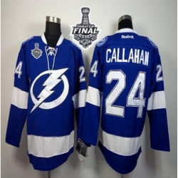 Tampa Bay Lightning #24 Ryan Callahan Blue 2015 Stanley Cup Stitched NHL Jersey