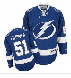 Tampa Bay Lightning #51 Valtteri Filppula Blue Stitched NHL Jersey