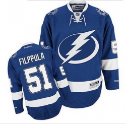 Tampa Bay Lightning #51 Valtteri Filppula Blue Stitched NHL Jersey