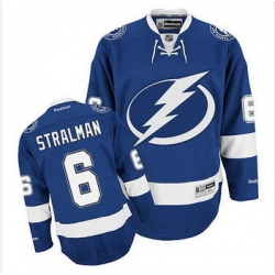 Tampa Bay Lightning #6 Anton Stralman Blue Stitched NHL Jersey