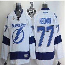 Tampa Bay Lightning #77 Victor Hedman White 2015 Stanley Cup Stitched NHL Jersey