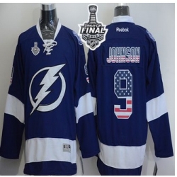 Tampa Bay Lightning #9 Tyler Johnson Blue USA Flag Fashion 2015 Stanley Cup Stitched NHL Jersey