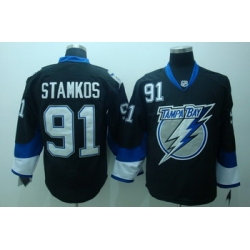 Tampa Bay Lightning 91 Steven Stamkos Black Jerseys