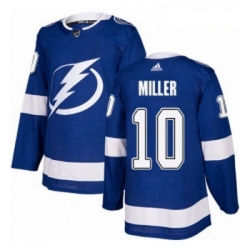 Youth Adidas Tampa Bay Lightning 10 JT Miller Authentic Royal Blue Home NHL Jersey 