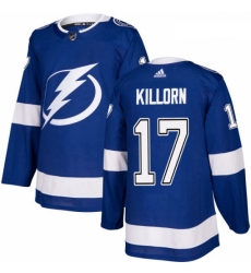 Youth Adidas Tampa Bay Lightning 17 Alex Killorn Authentic Royal Blue Home NHL Jersey 