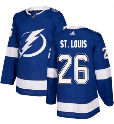 Youth Adidas Tampa Bay Lightning 26 Martin St Louis Authentic Royal Blue Home NHL Jersey 