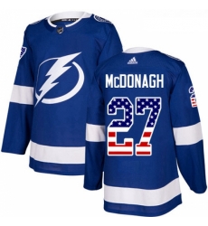 Youth Adidas Tampa Bay Lightning 27 Ryan McDonagh Authentic Blue USA Flag Fashion NHL Jerse