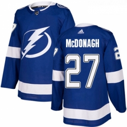 Youth Adidas Tampa Bay Lightning 27 Ryan McDonagh Authentic Royal Blue Home NHL Jersey 
