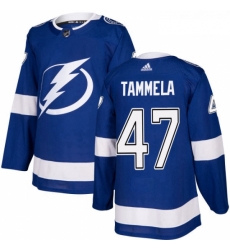 Youth Adidas Tampa Bay Lightning 47 Jonne Tammela Authentic Royal Blue Home NHL Jersey 