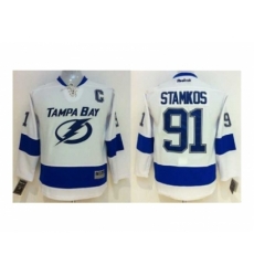 Youth NHL Jerseys Tampa Bay Lightning #91 Stamkos white[2014 new stadium][patch C]