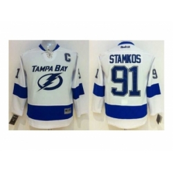 Youth NHL Jerseys Tampa Bay Lightning #91 Stamkos white[2014 new stadium][patch C]