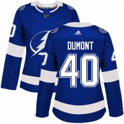 Womens Adidas Tampa Bay Lightning 40 Gabriel Dumont Authentic Royal Blue Home NHL Jersey 